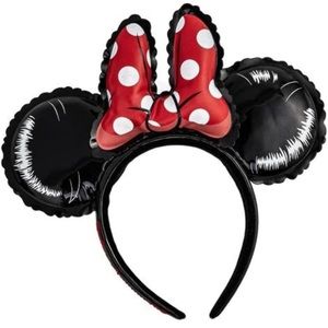 LOUNGEFLY DISNEY MINNIE MOUSE BALLOON EARS WITH BOW HEADBAND